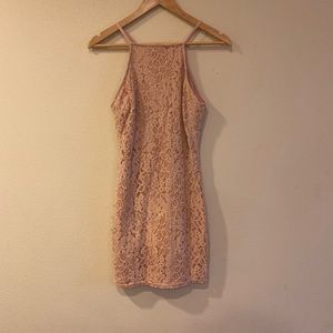 Missguided cream/pink dress